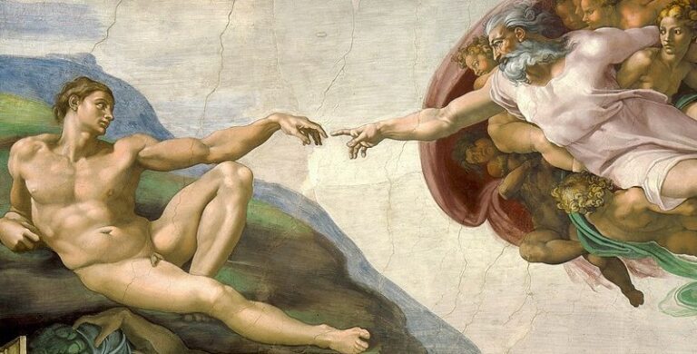 Michelangelo Creation of Adam cropped