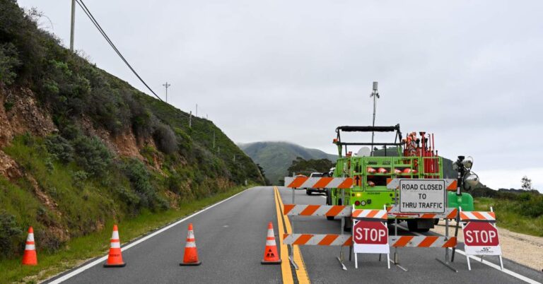 highway 1 collapsed in big sur california